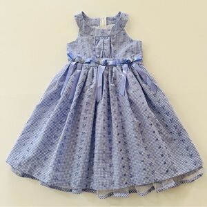 Bonnie Jean Girls 5 Lavender Checkered Party Dress Spring Summer Easter